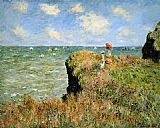 Famous Rocks Paintings - Stroll At The Rocks Of Pourville